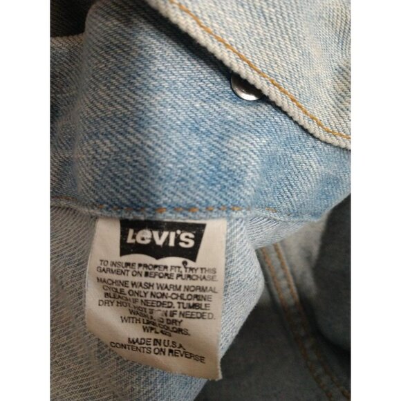 Levis X-Large Vintage Denim Jacket With Button Closure - Picture 4 of 9